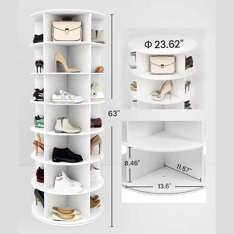 Rotating shoe rack