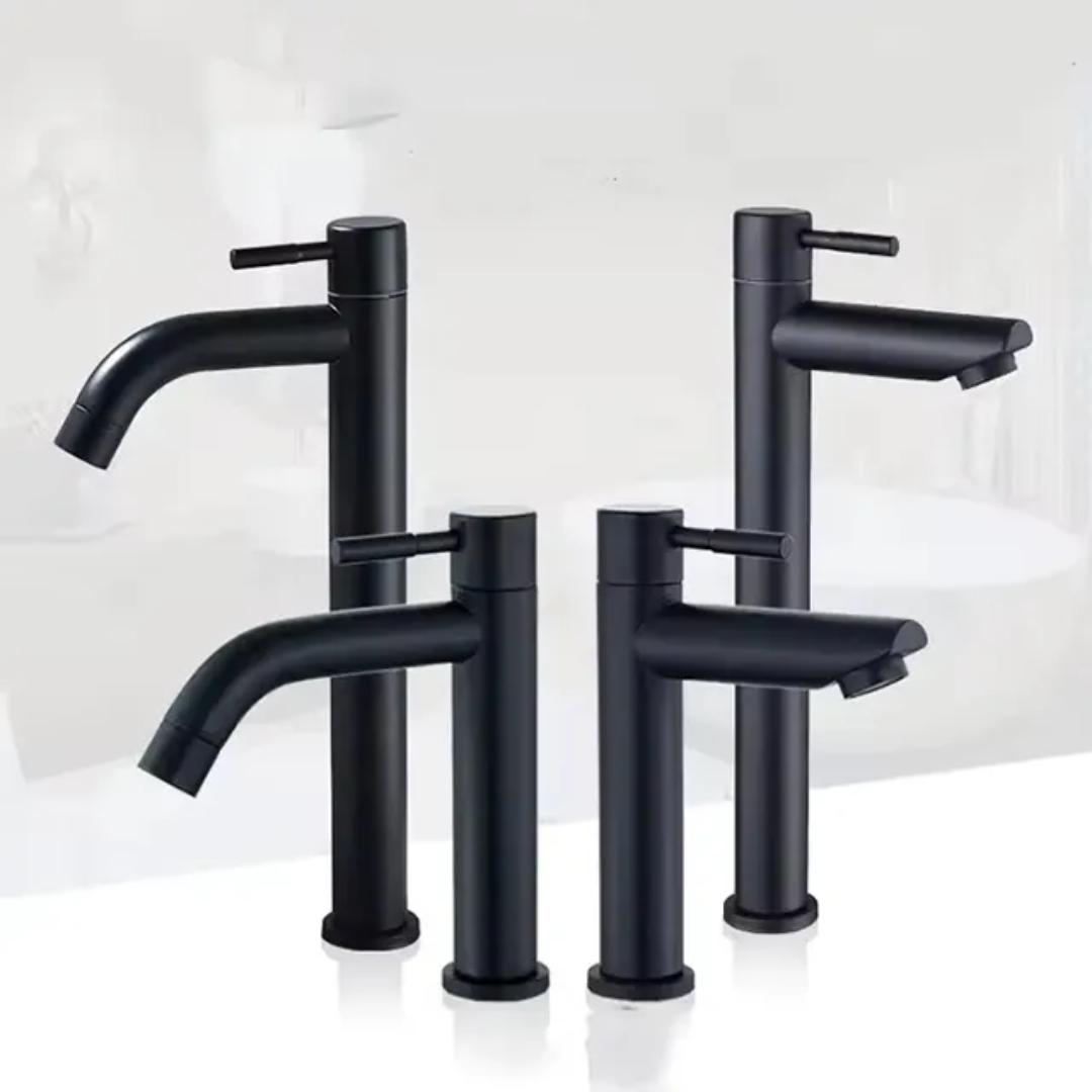 Black matte basin tap long and short