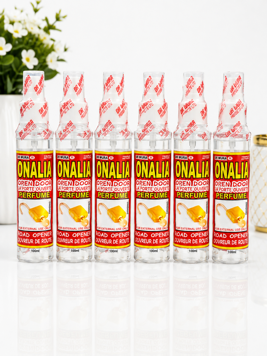 1 pack -dr wura onalia open door perfume. 6 pieces
