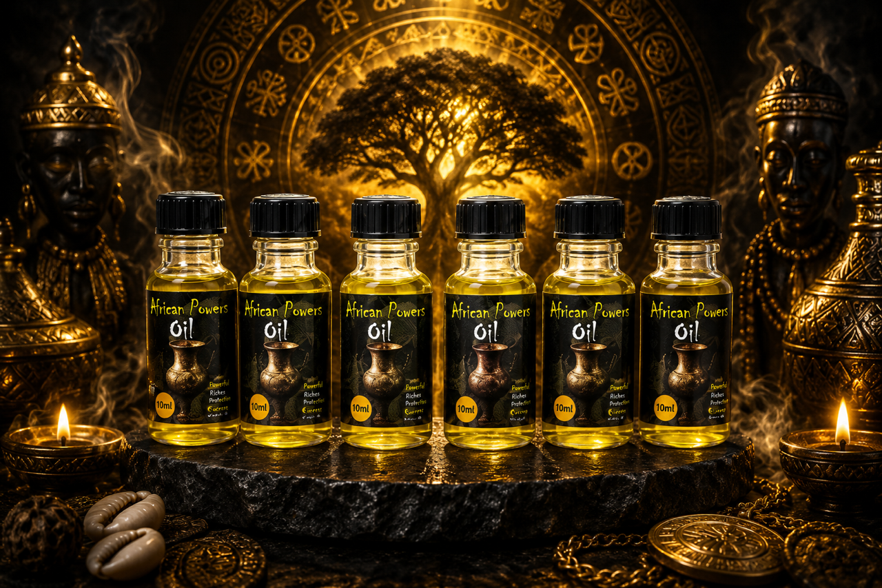 African powers oil for spiritual protection & strength.