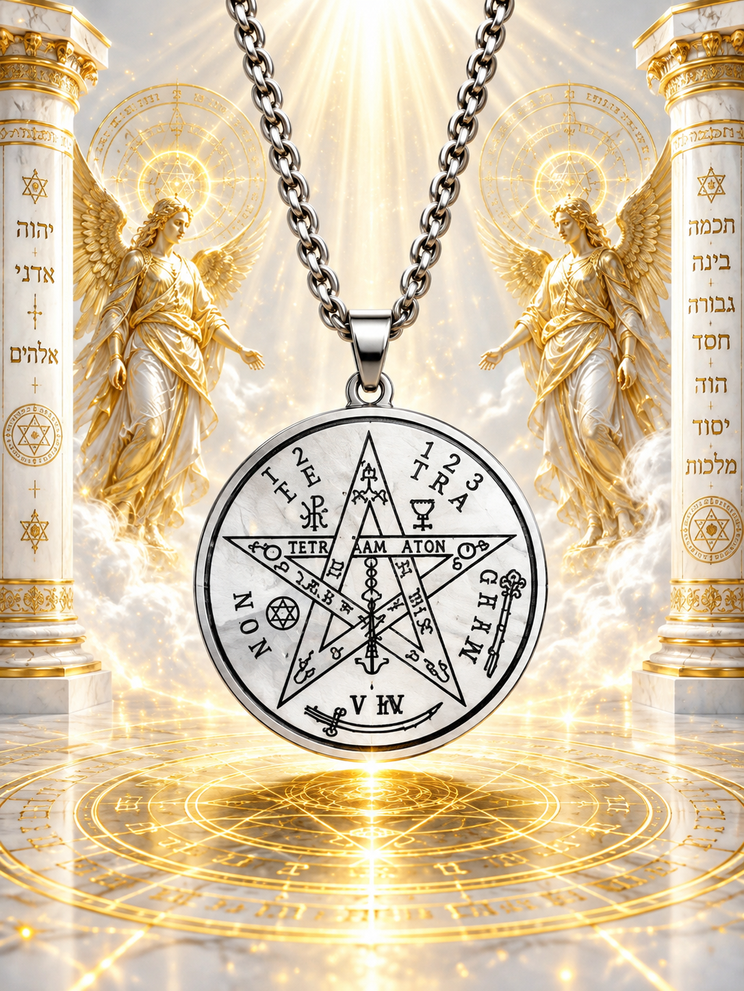 Consecrated tetragrammaton sacred name of god pendant.