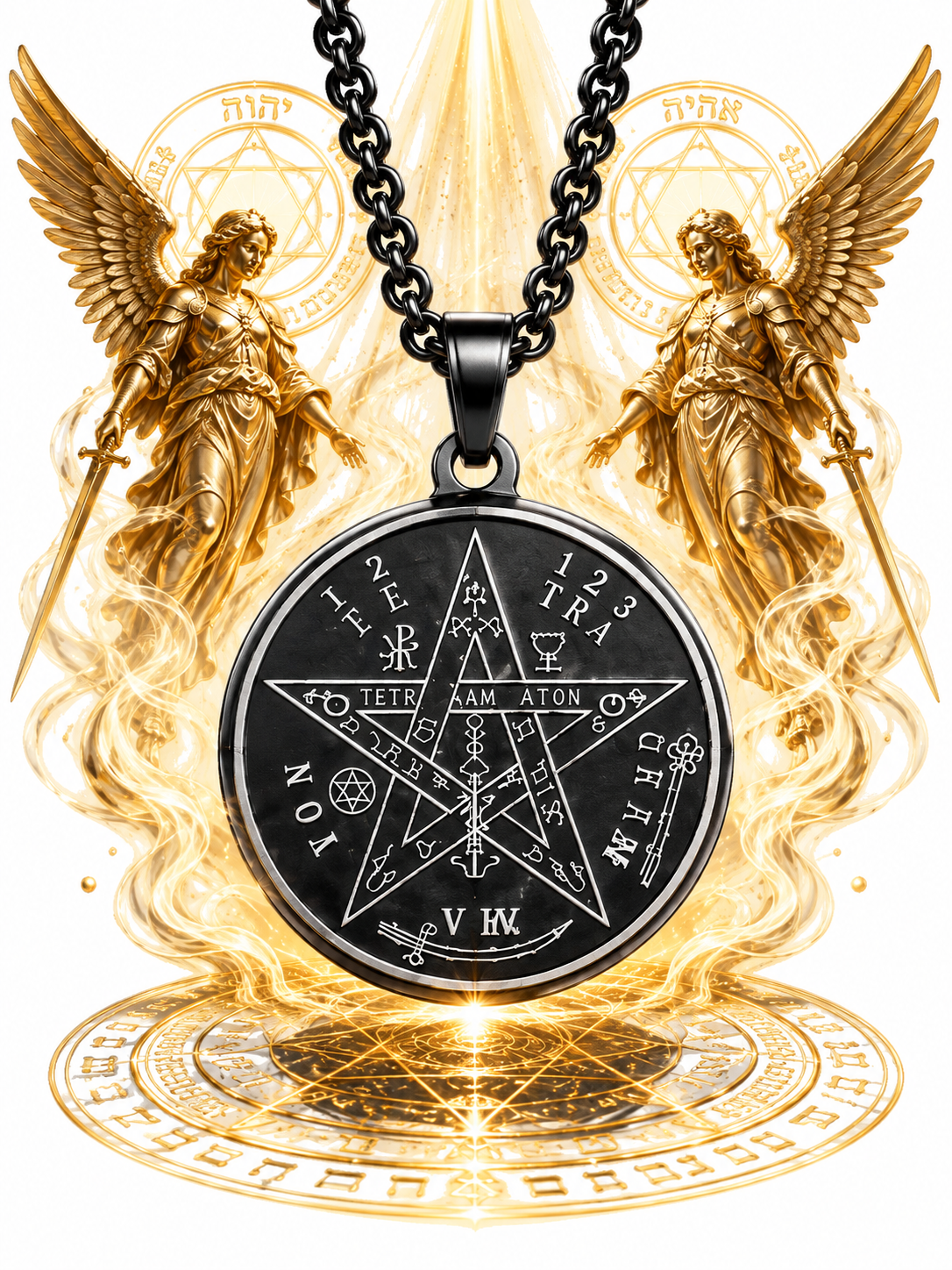 Activated tetragrammaton sacred name of god pendant.