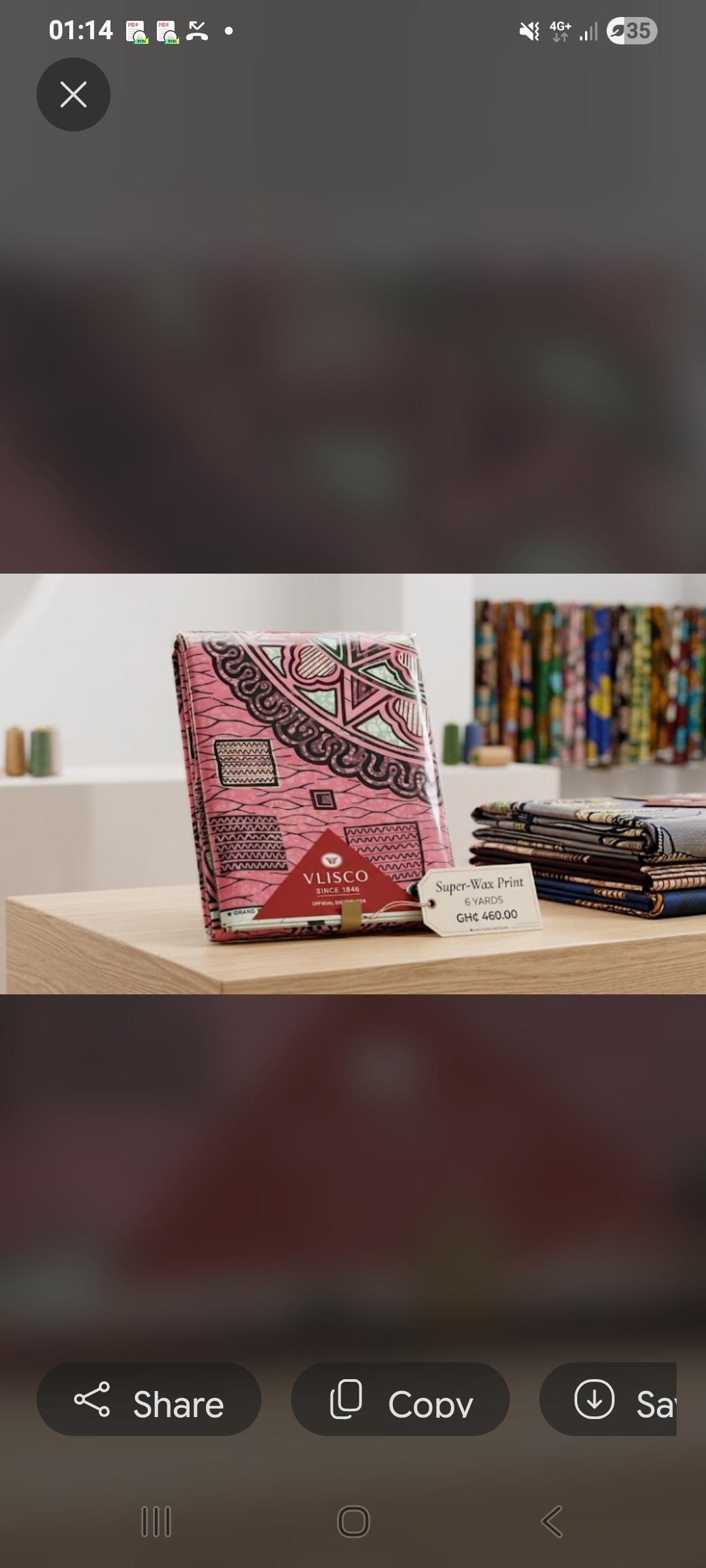 Embellished vlisco wax
