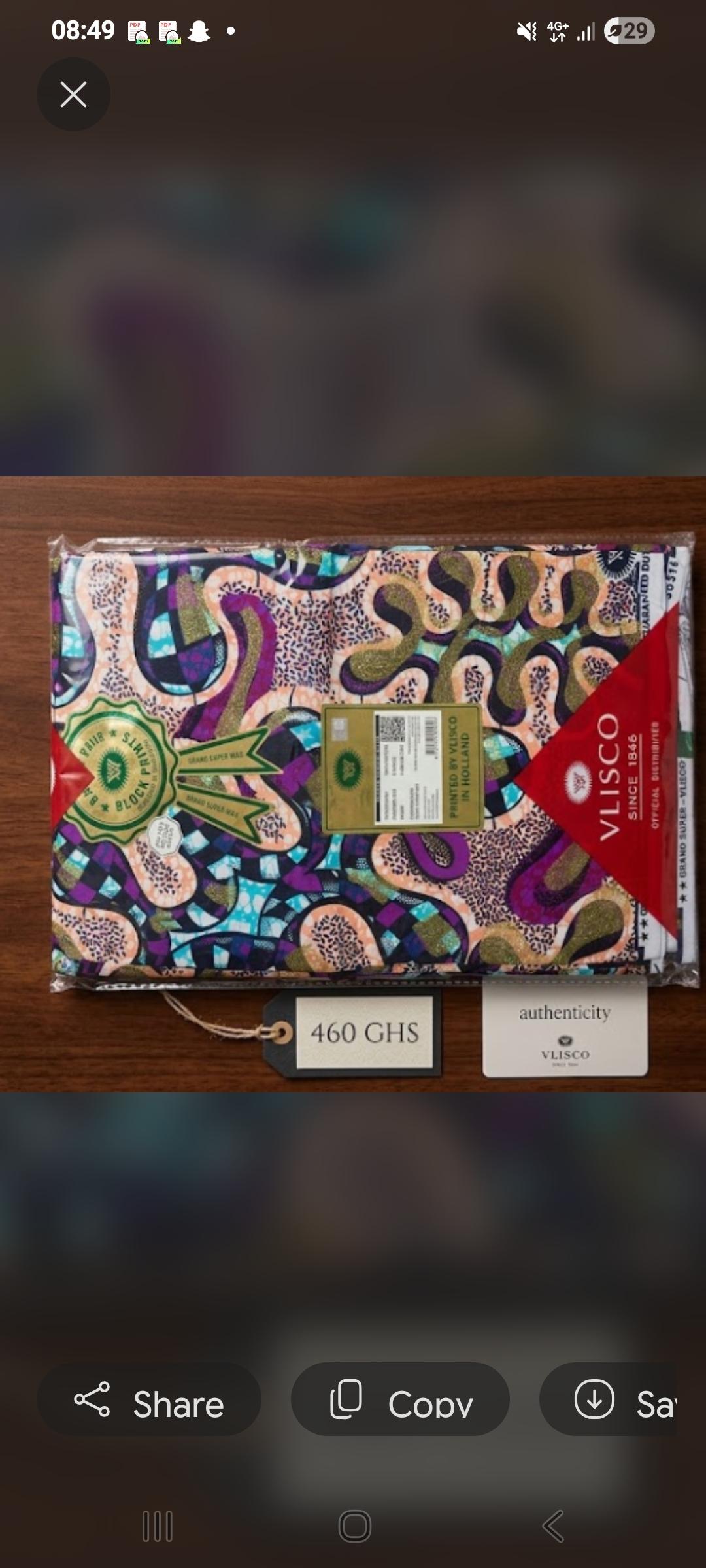 High quality embellished vlisco wax