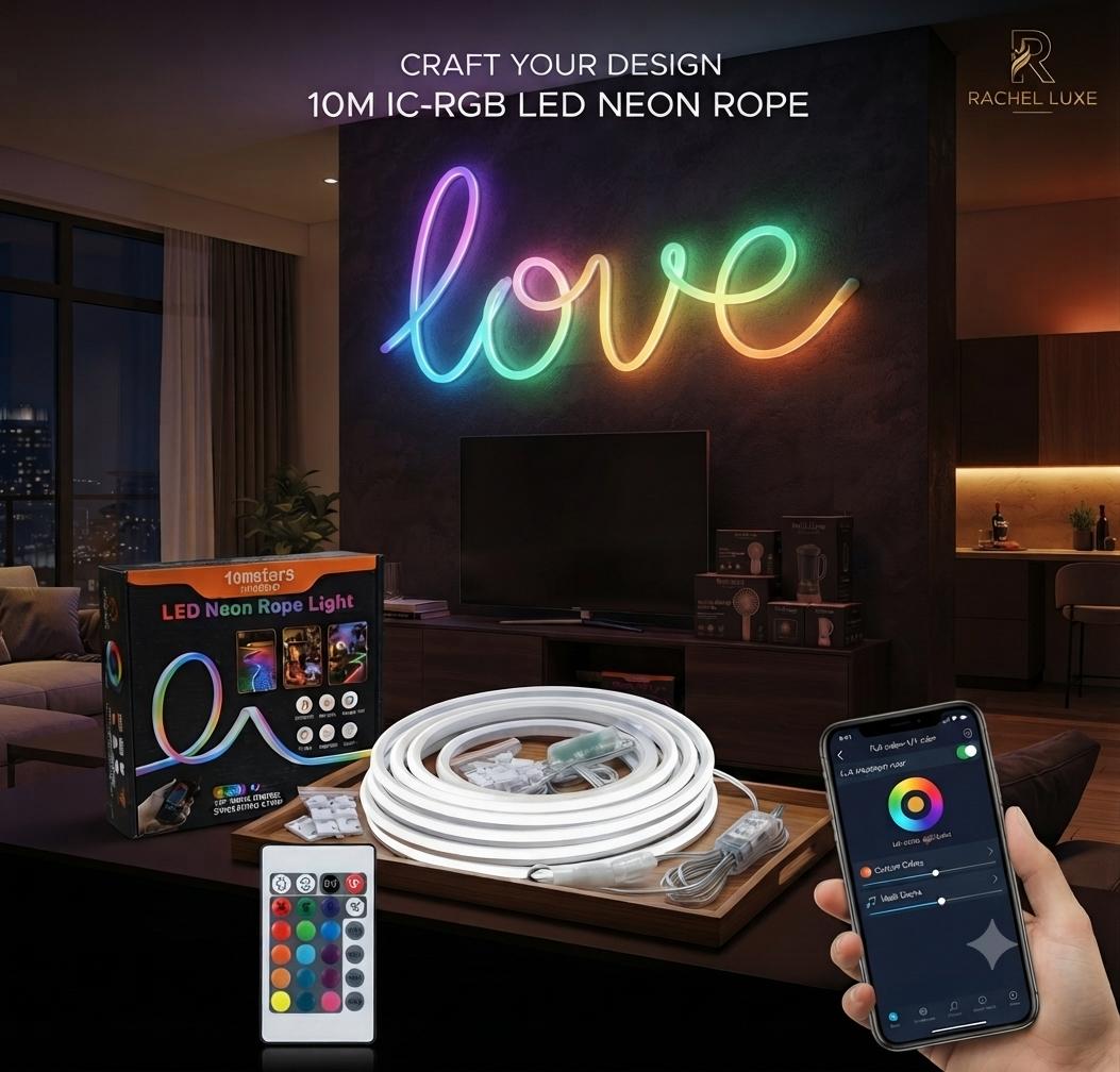 Neon rope light rgb 10mts