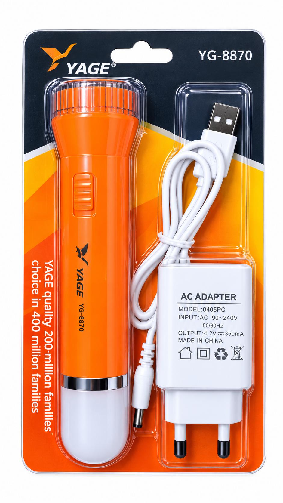 Yage rechargeable led flashlight