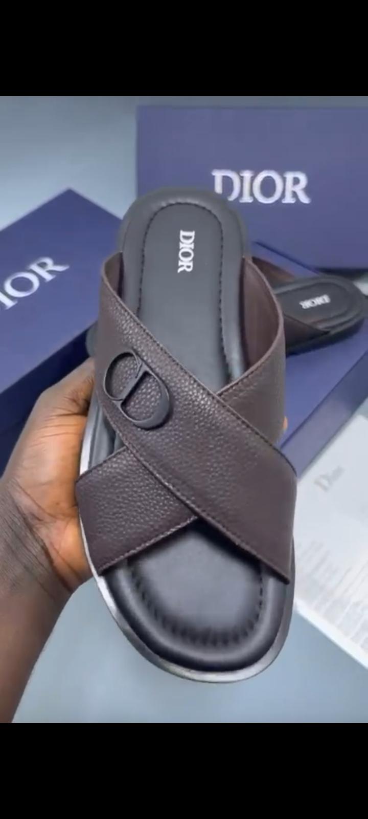 Original leather dior slippers