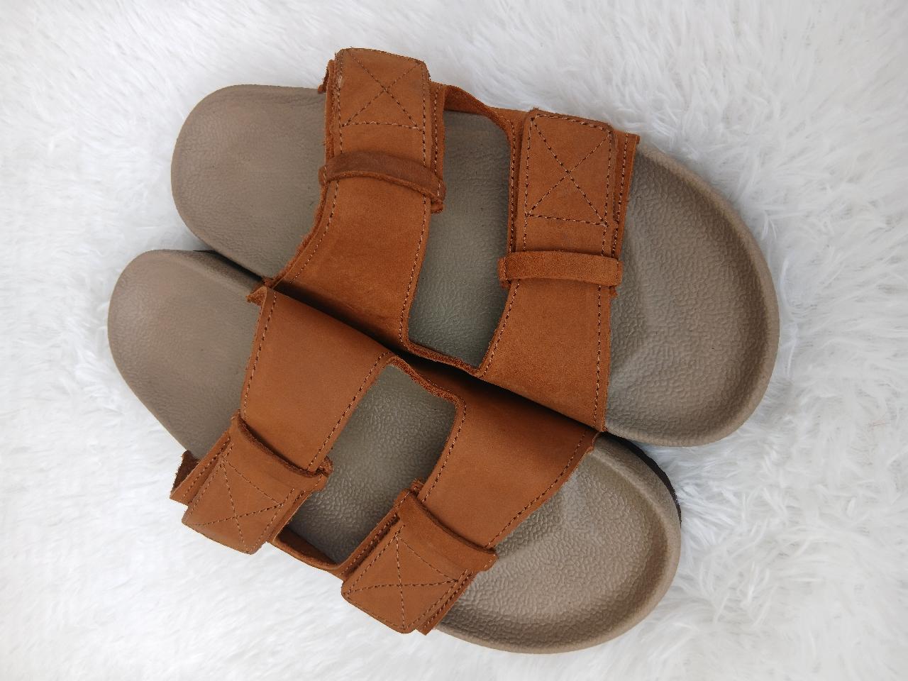 Unisex double strap slippers