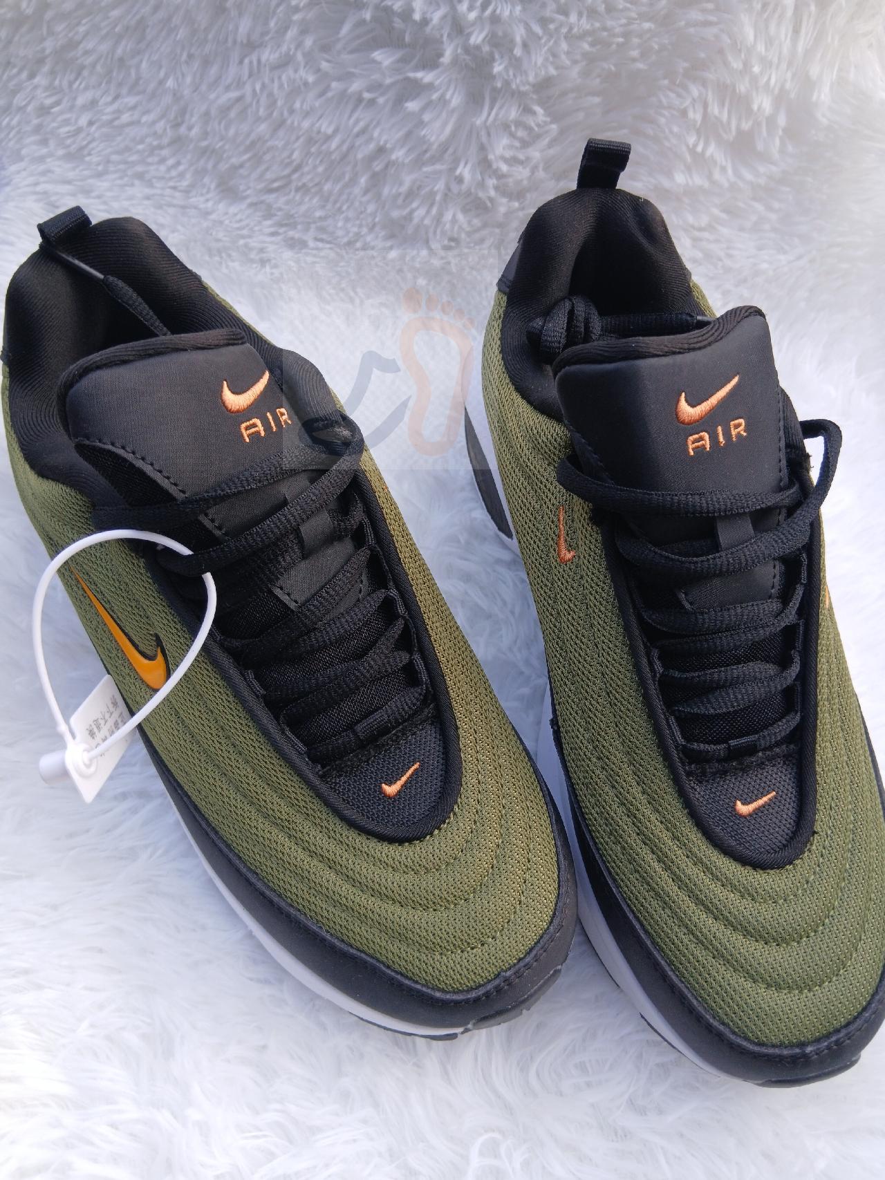 Nike air max 97 olive green & orangetitle: nike air max olive green black - u