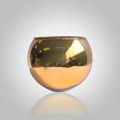 Gold glass tealight candle holder – elegant home décor