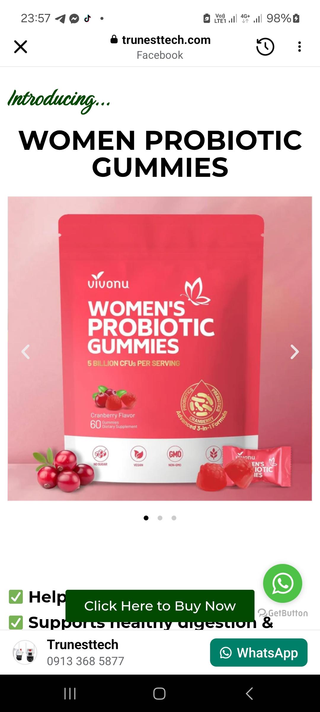 Women's probiotic gummies