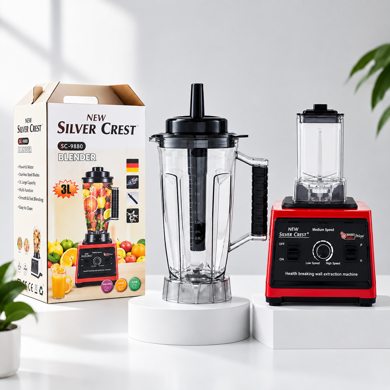 🔥 silver crest sc-9880 3l professional blender – powerful multi-function blender