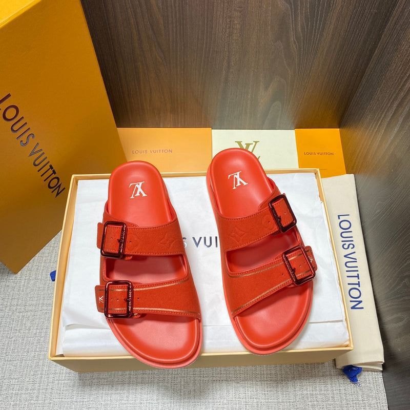 Louis vuitton buckle slides - orange | unisex