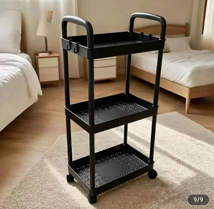3-tier rolling storage trolley
