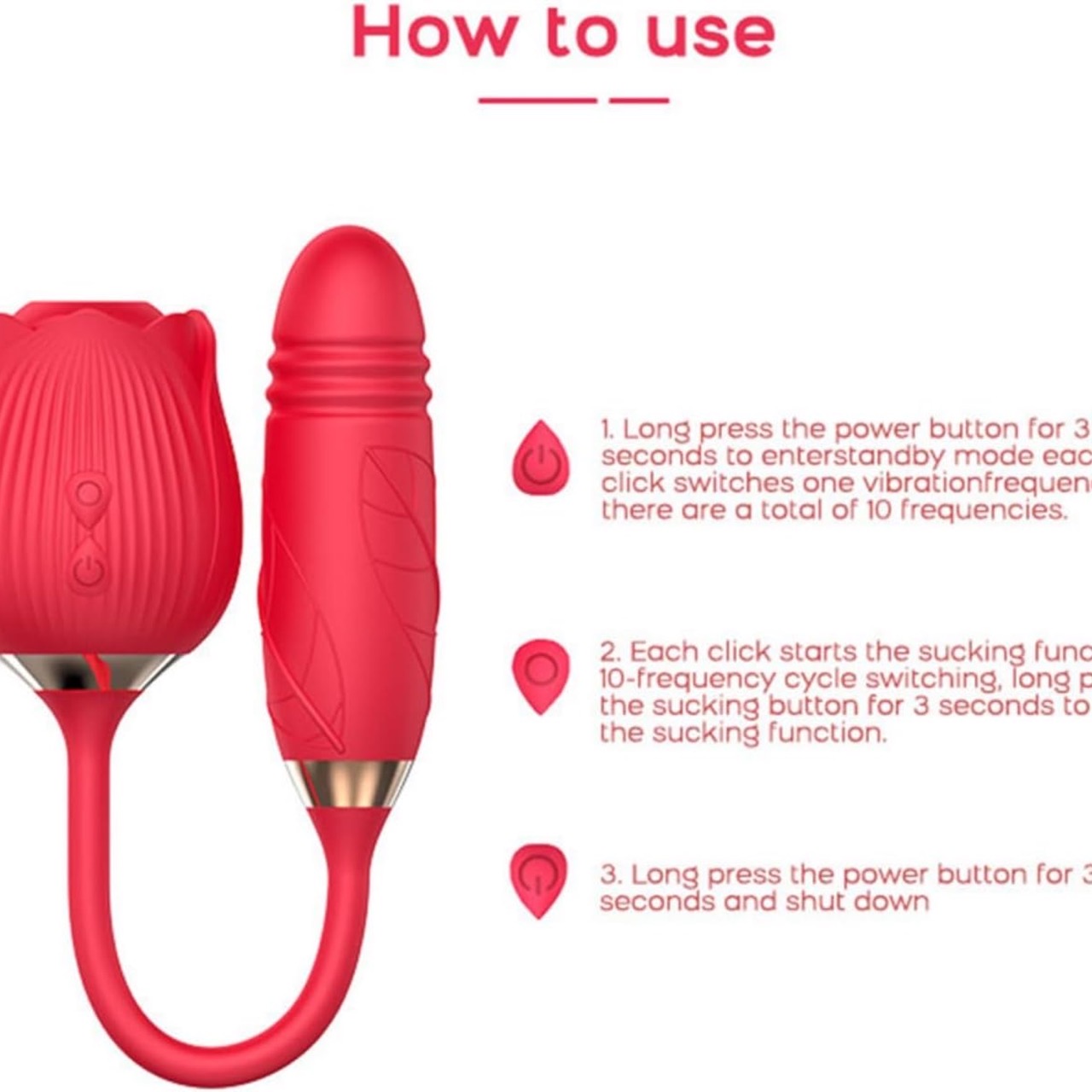 Rose 2 in 1 vibrator
