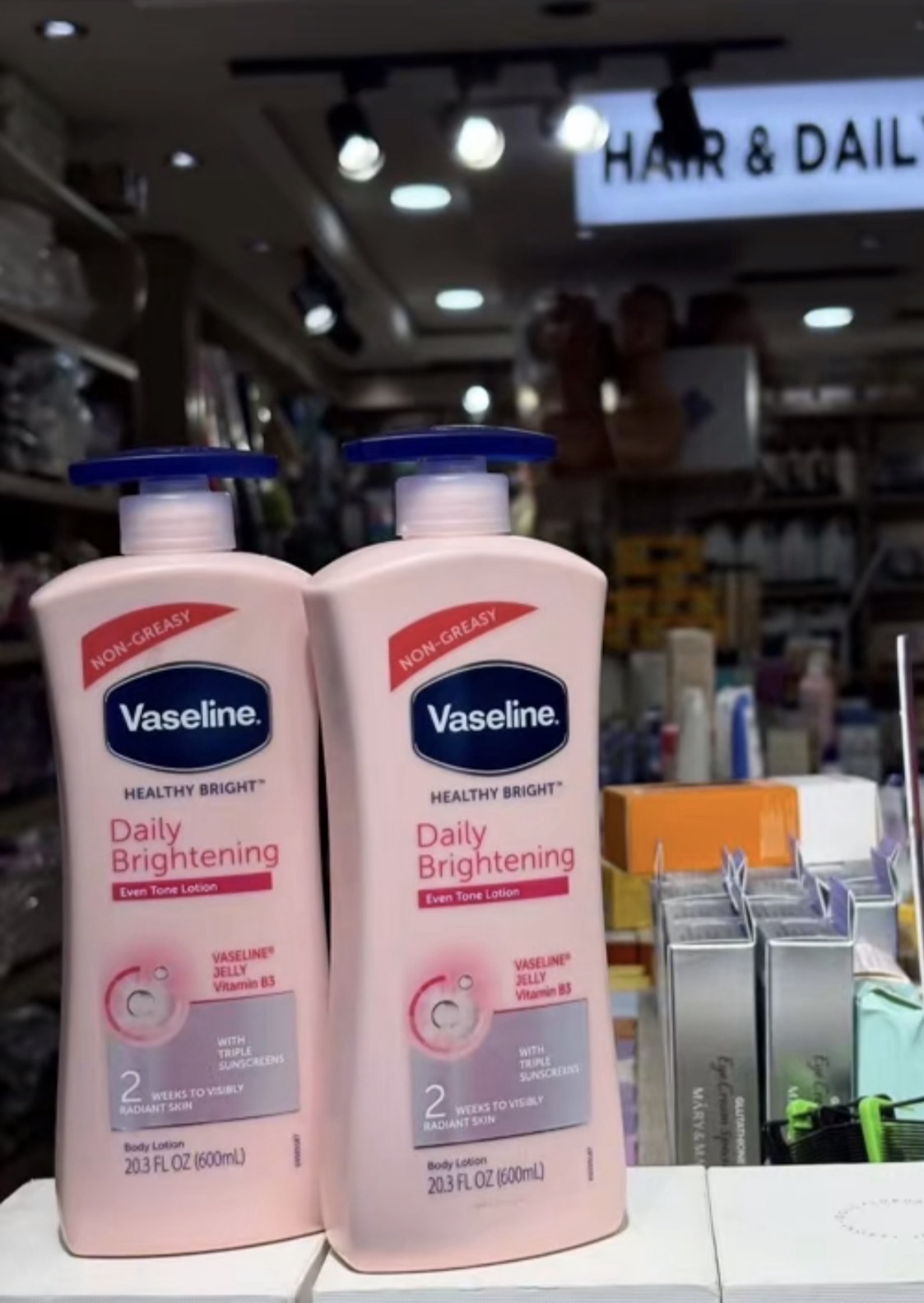 Vaseline and shower creame
