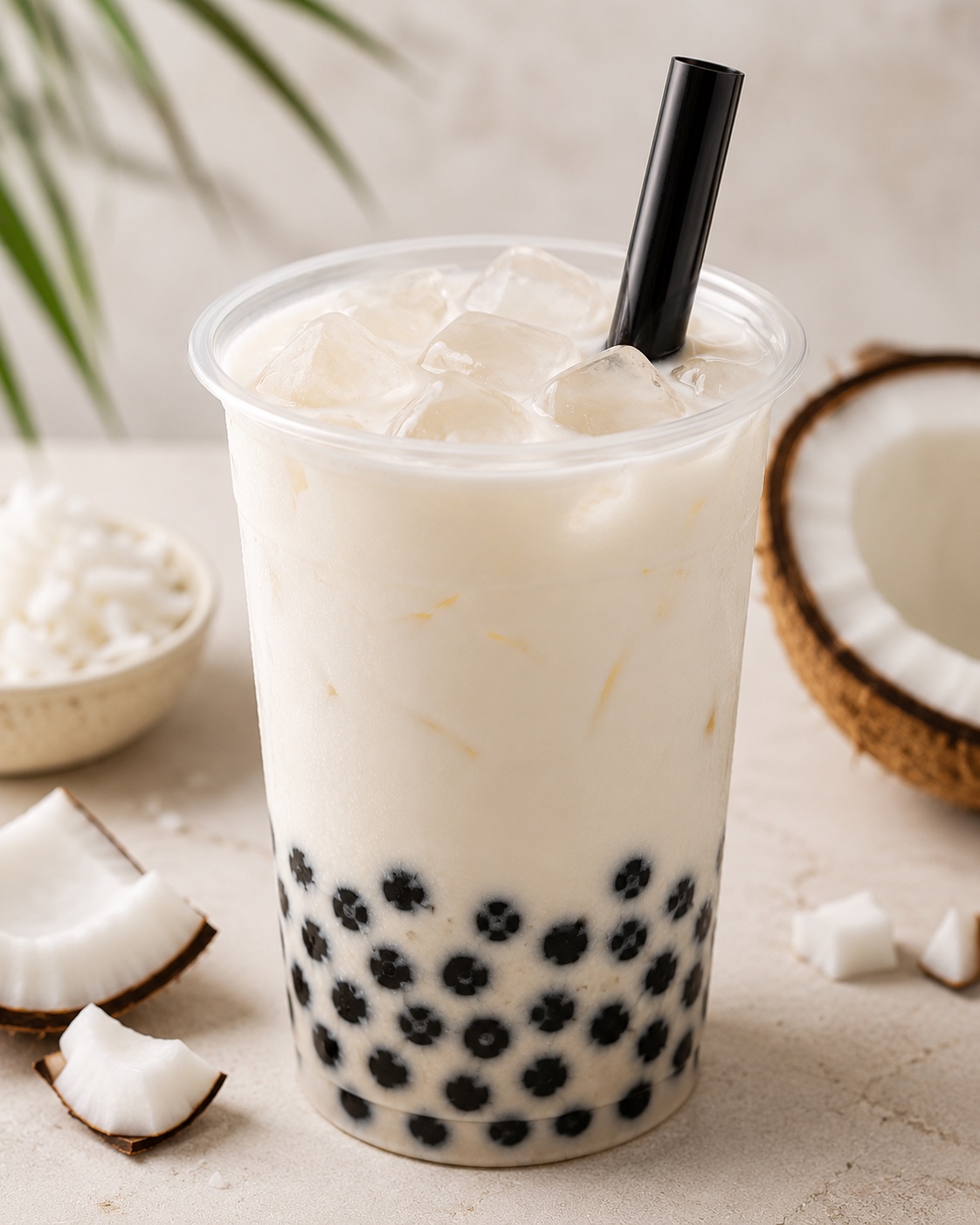Coconut milk tea boba