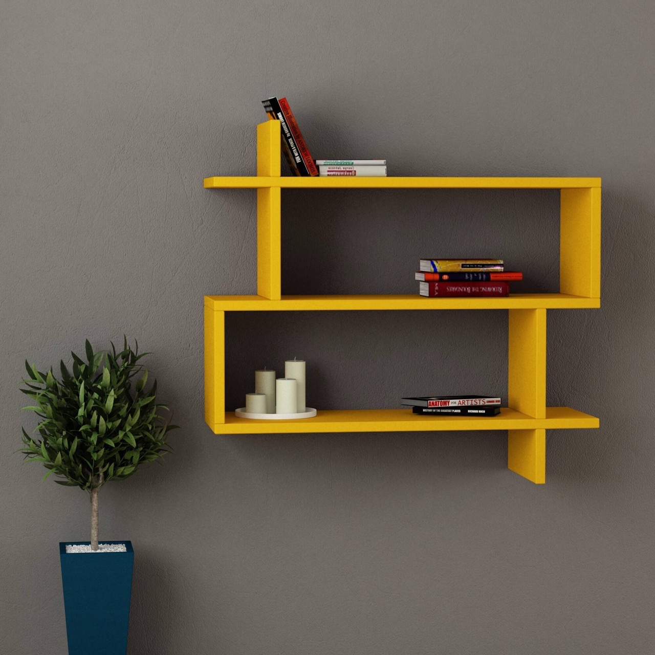 Wall shelves for flowers