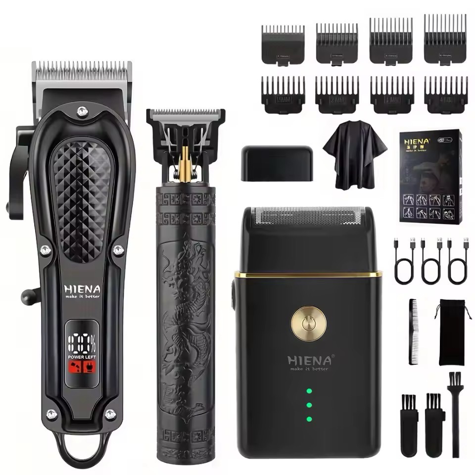 Hiena 3-in-1 professional hair clipper set