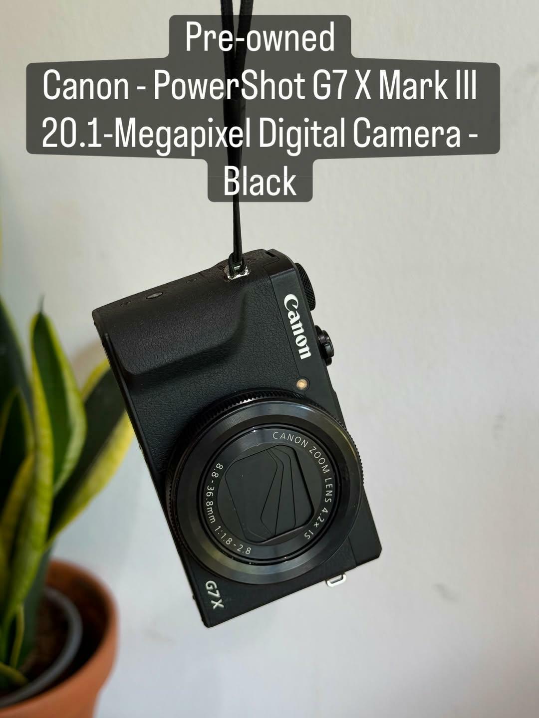 Pre-ownedcanon - powershot g7 x mark iii 20.1-megapixel digital camera - blackgh