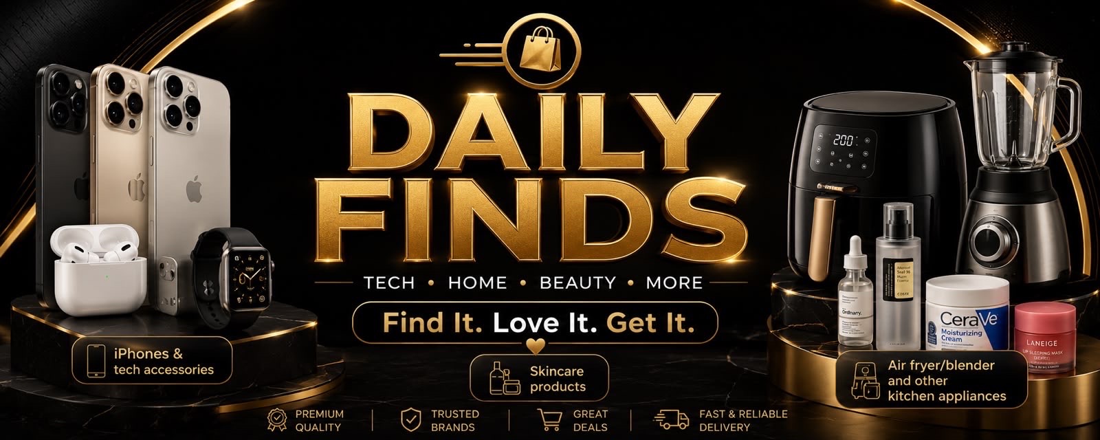 Daily Finds brand banner