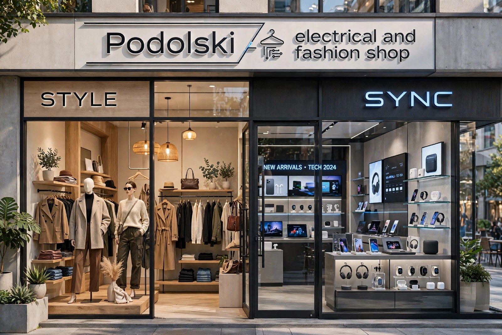 Podolski electrical and fashion products banner