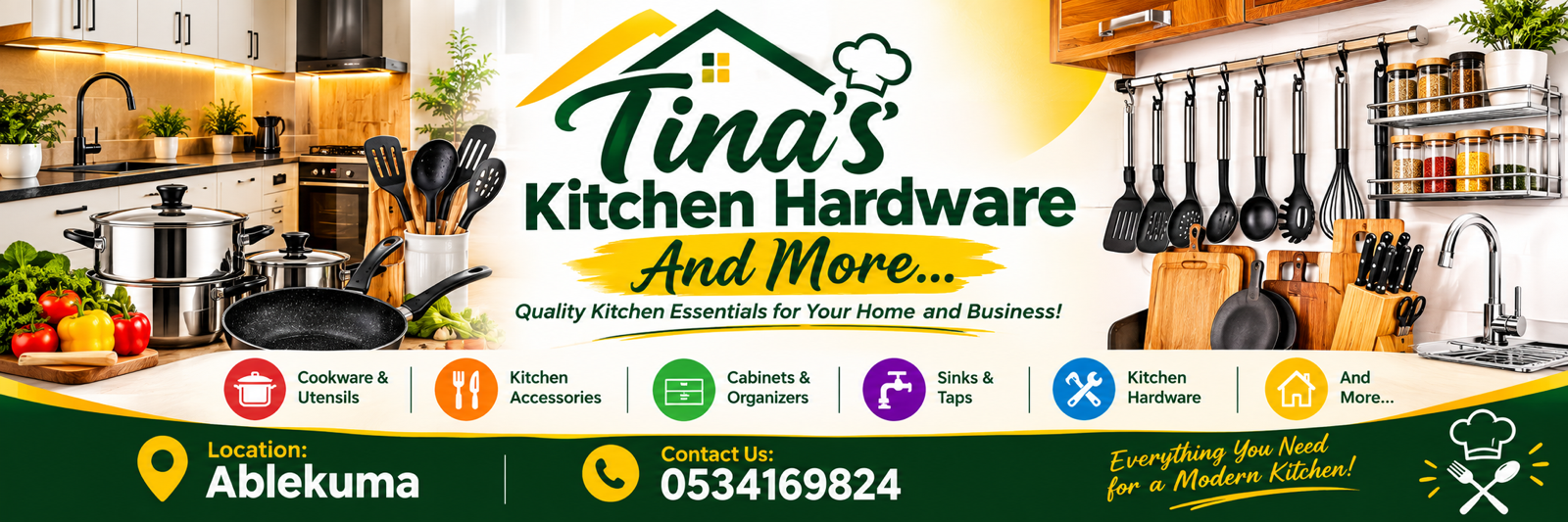 Tina’s Kitchen Hardware And More… banner
