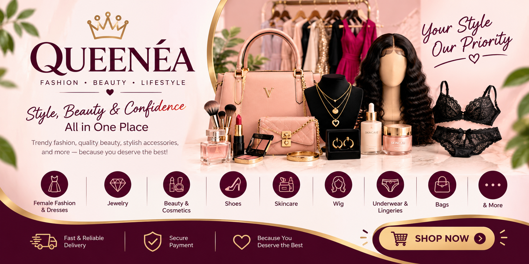 QUEENÉA banner